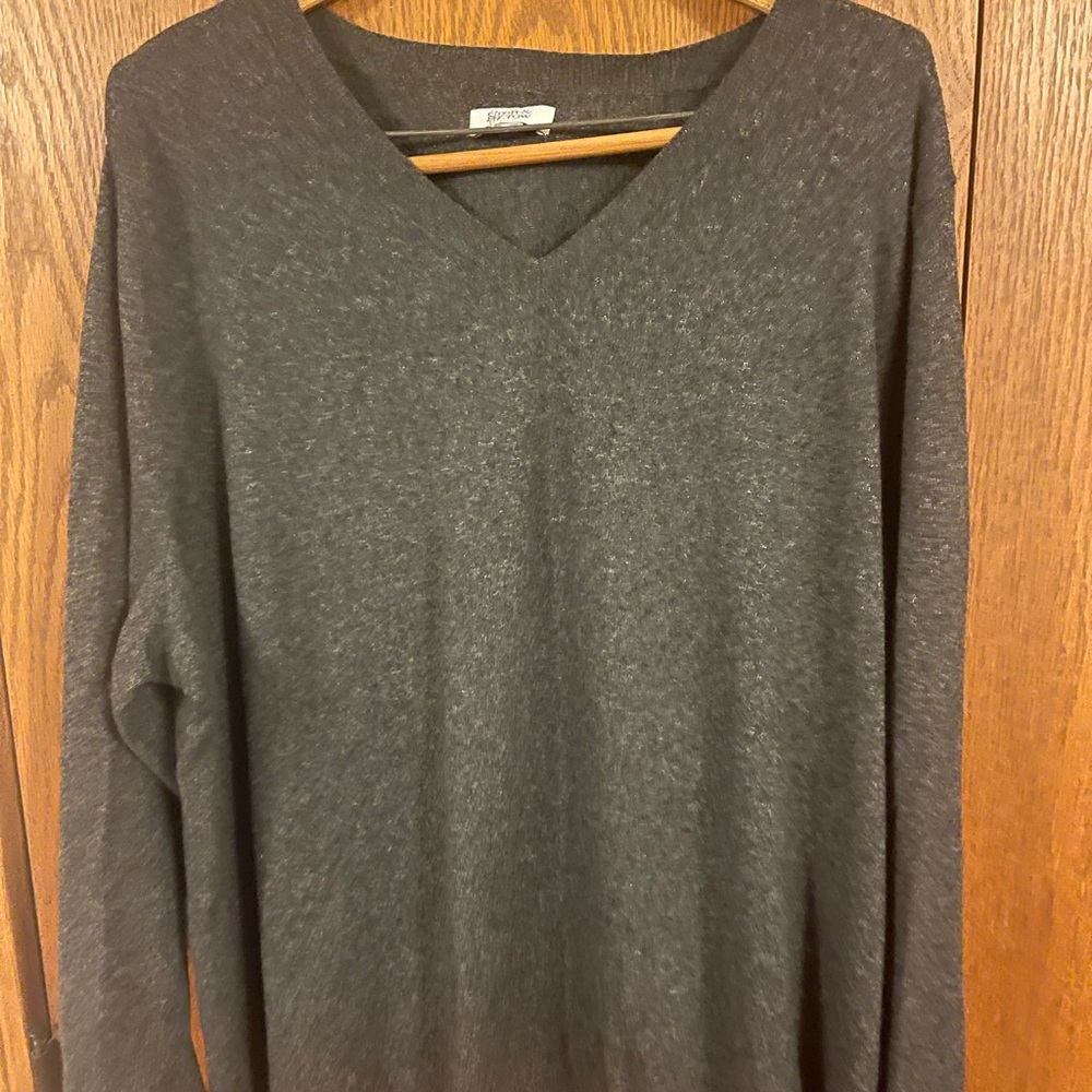 Croft & Barrow Charcoal Knit Sweater